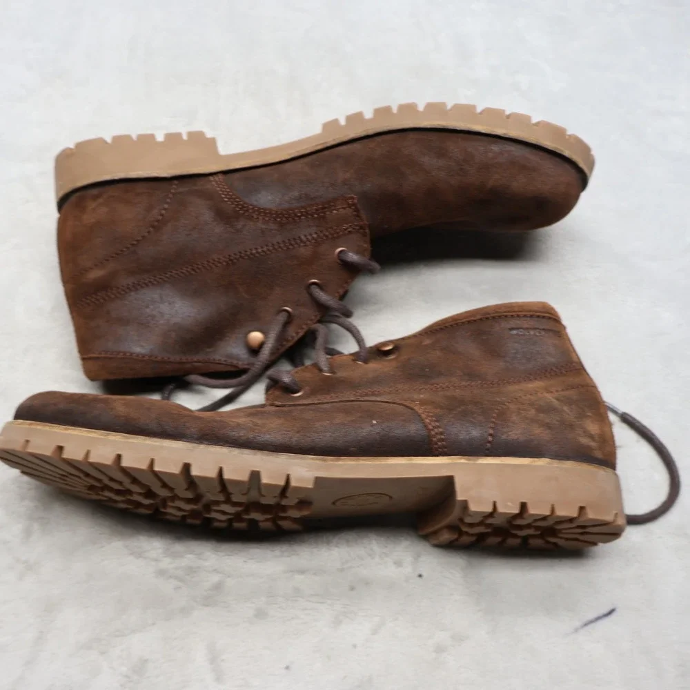 Wolverine Mens 11M Chukka Boots Brown Leather Suede Rugged Work Lace Up Casual